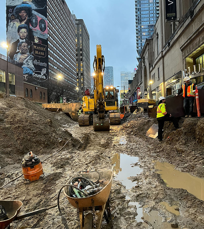 Street dug up - TTC College Station
